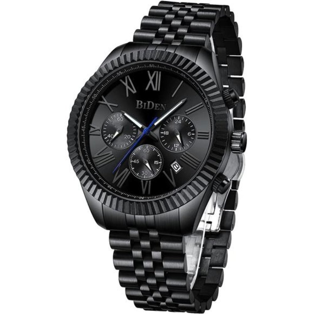 New Mens Black Luxury Miltary Watch